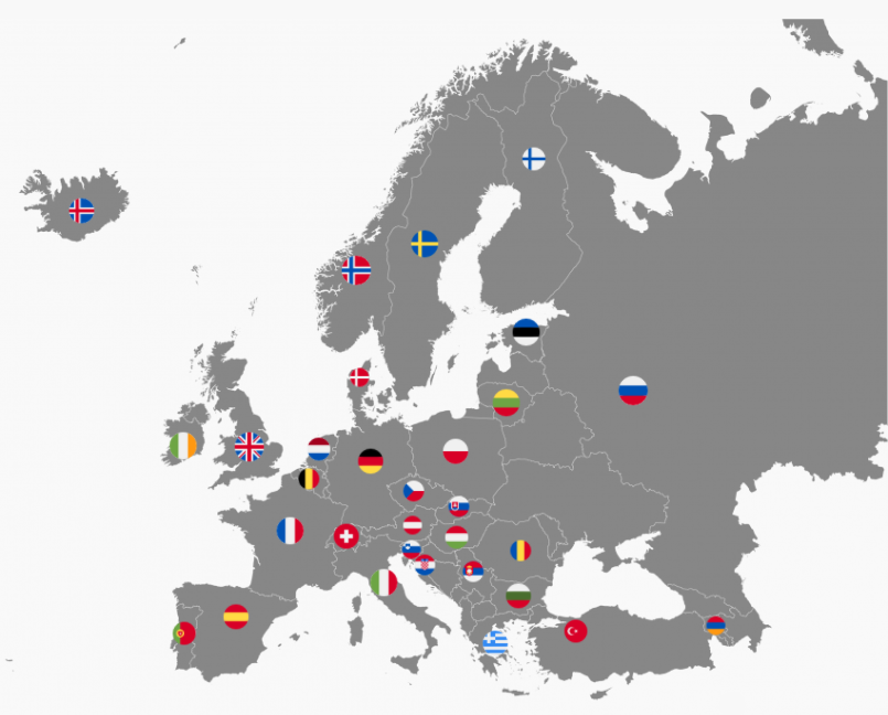 anss affiliated european national sleep societies map