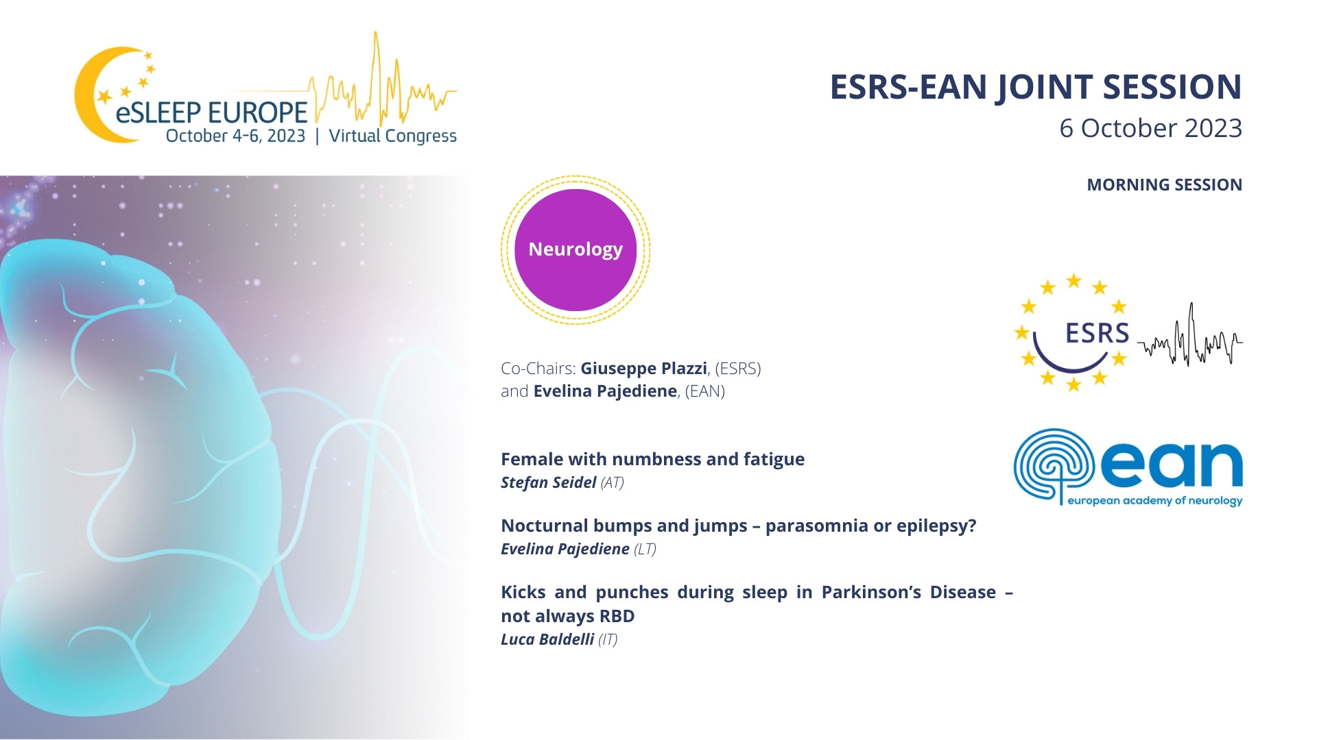 SSF 3rd day eSleep congress ESRS-EAN joint session