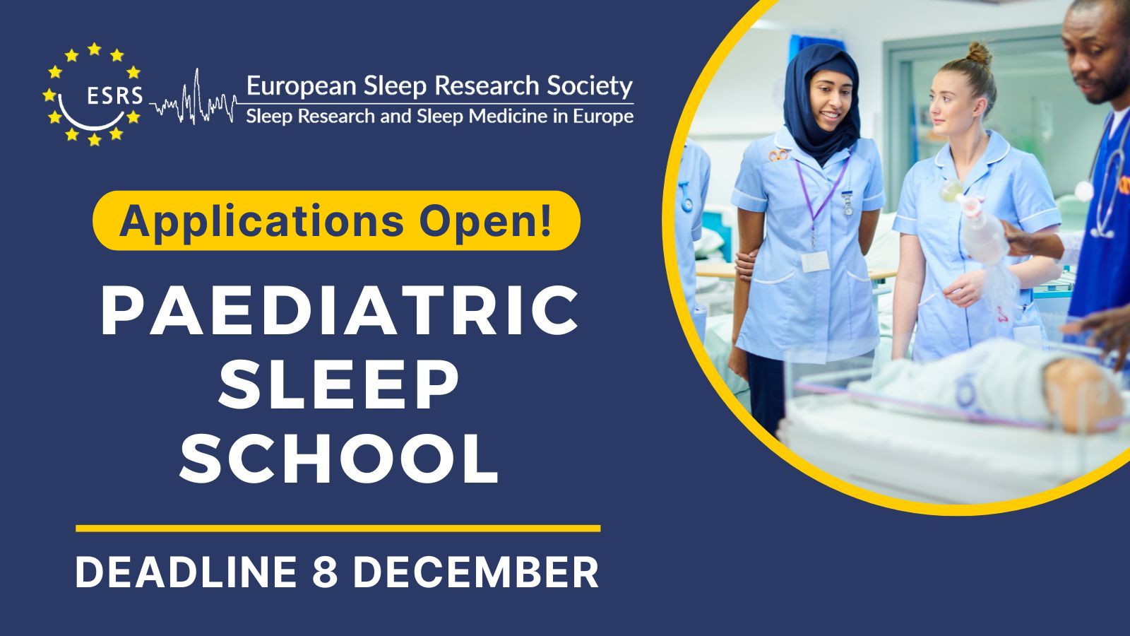 Paediatric Sleep School 2024 Applications Open banner